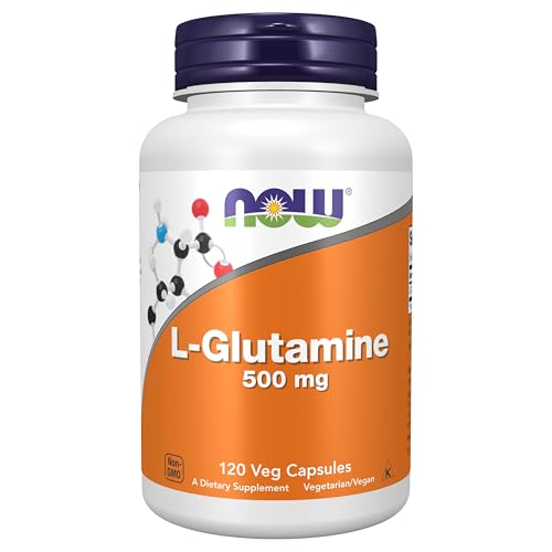 NOW Foods Supplements, L-Glutamine 500 mg, Nitrogen Transporter*, Amino Acid, 120 Veg Capsules