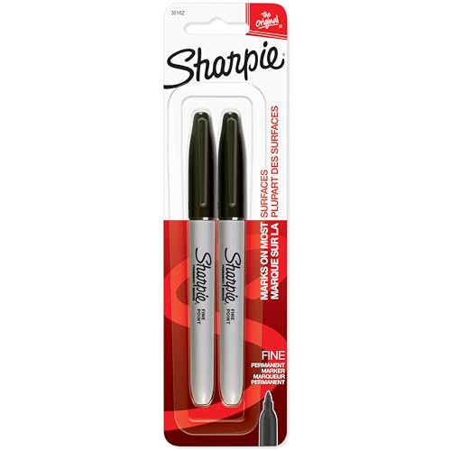 30162pp Permanent Markers Fine Point Black 2 Count