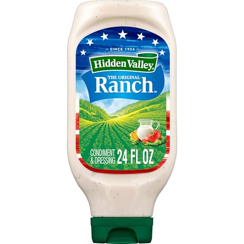 Hidden Valley Original Ranch Condiment and Dressing, Easy Squeeze Bottle, 24 Fl Oz (Package May Vary)