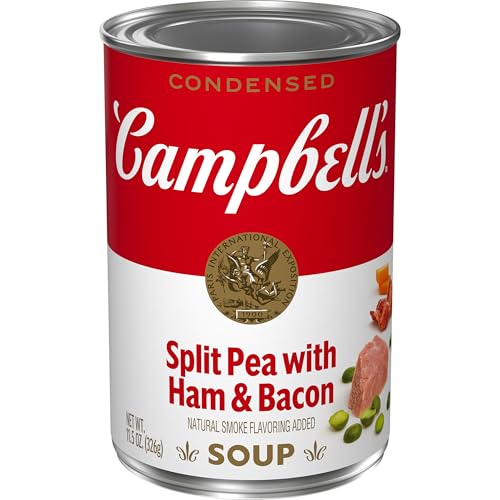 Campbell's Condensed Split Pea Soup With Ham and Bacon, Natural Smoke Flavoring Added, 11.5 oz Can