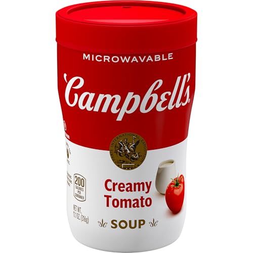 Campbell's Sipping Soup, Creamy Tomato Soup, 11.1 Ounce Microwavable Cup
