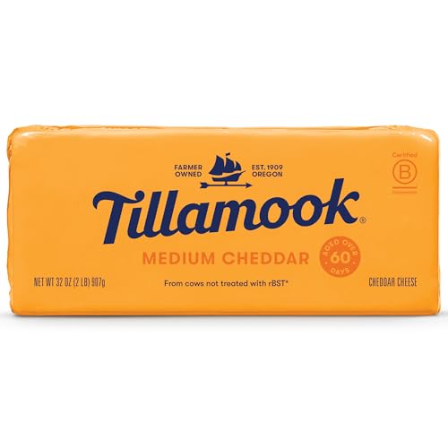 Tillamook Medium Cheddar Cheese, 2 lb (Packaging May Vary)