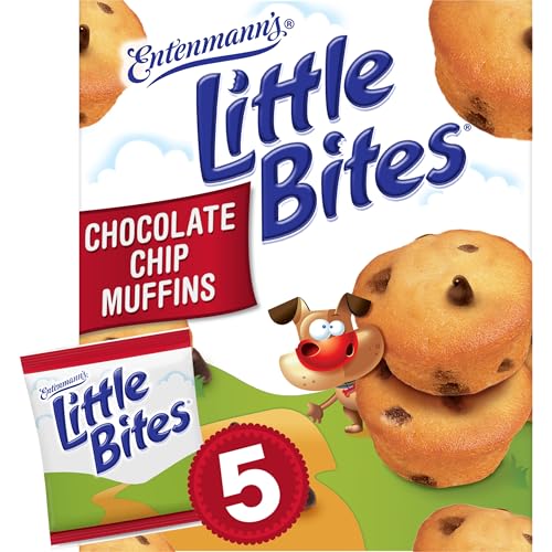 Entenmann's Little Bites Chocolate Chip Muffins, Pouches of Mini Muffins 8.25 oz, 5 Count
