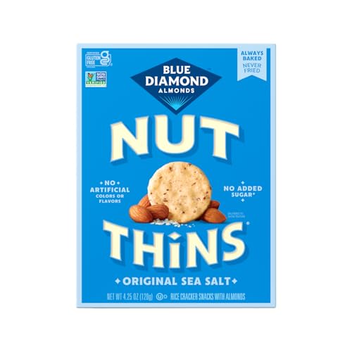 Blue Diamond Almonds, Gluten Free Cracker Crisps, Original Almond Flavored perfect for Snacking and Healthy Options, 4.25 oz