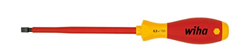 (-30%) Wiha Schraubendreher SoftFinish® electric Schlitz (00821) 3,0 mm x 100 mm VDE geprüft, stückgeprüft, ergonomischer Griff für kraftvolles Drehen, Allrounder für Elektriker