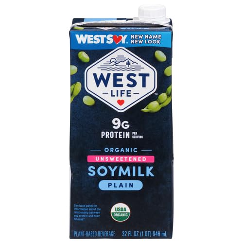 West Life Organic Unsweetened Soy Milk, 32 Fl Oz