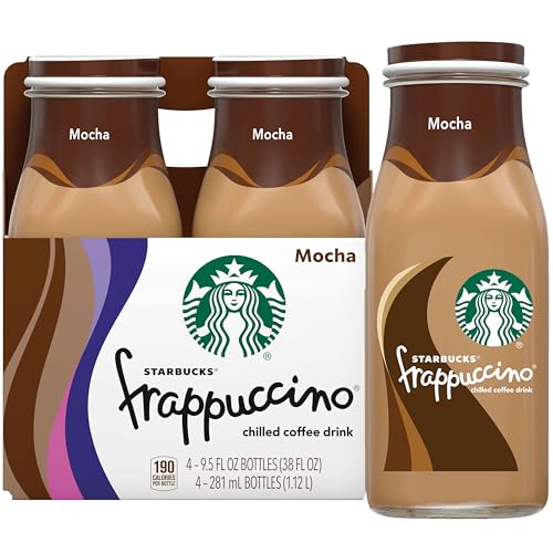 Starbucks Frappuccino, Mocha, Coffee Drink, 9.5 oz (Pack of 4)