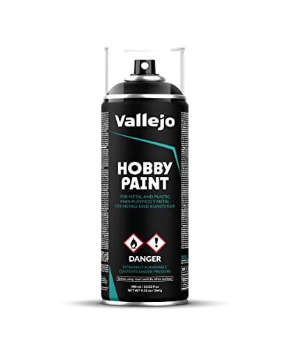 (-79%) Vallejo Hobby Paint Spray Schwarz 400 Ml. Imprimierungsspray für Modellbau und Modelle mit matter, selbstnivellierender Oberfläche. Grundierungsspray mit 2 Sprühköpfen.