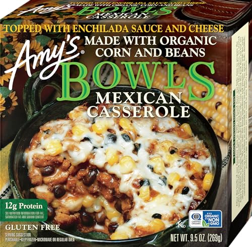 Amy's Frozen Meals, Mexican Casserole, Made With Organic Corn and Beans, Gluten Free Microwave Meals, 9.5 Oz
