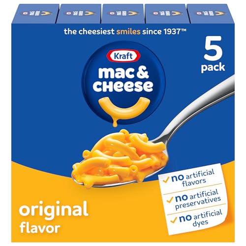 Kraft Mac And Cheese 5 Boxes For Easy Dinner Or Dinner Sides Original