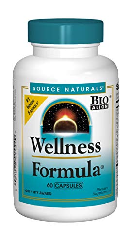Source Naturals Wellness Formula Bio-Aligned Vitamins & Herbal Defense for Immune System Support - Dietary Supplement & Immunity Booster - 60 Capsules