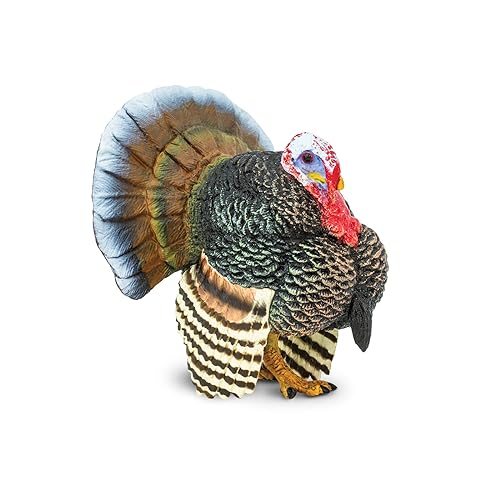 Safari Ltd. Turkey Figurine - Realistic 3" Plastic Figure - Thanksgiving Decoration or Educational Toy for Kids Ages 3+
