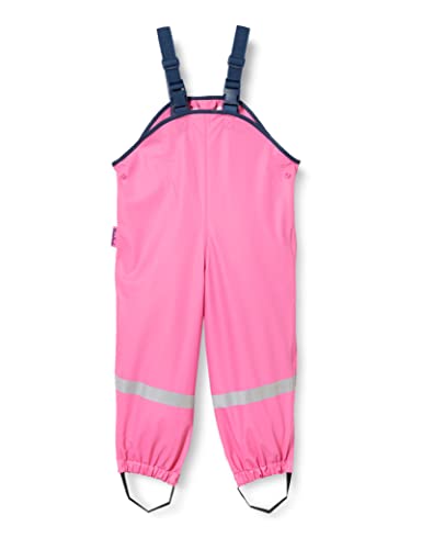 🔥 STARKER PREIS (-49%) Playshoes Matschhose Regenlatzhose Ungefüttert Unisex Kinder Wind- und wasserdichte Regenhose Regenbekleidung, pink, 86