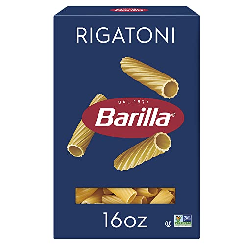 Barilla Rigatoni Pasta, 16 oz. Box - Non-GMO, Made with Durum Wheat Semolina - Kosher Certified