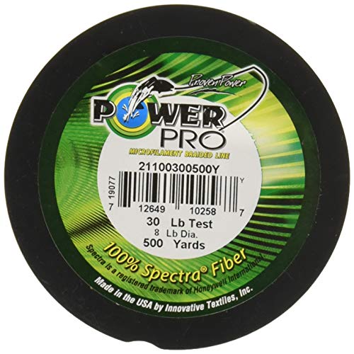 Power Pro Spectra Fiber Braided Fishing Line, Hi-Vis Yellow, 300YD/15LB