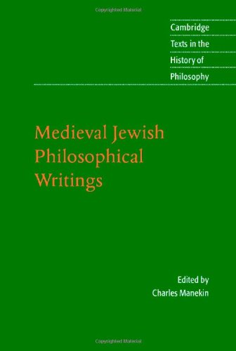 Medieval Jewish Philosophical Writings (By: Charles Harry Manekin) cover
