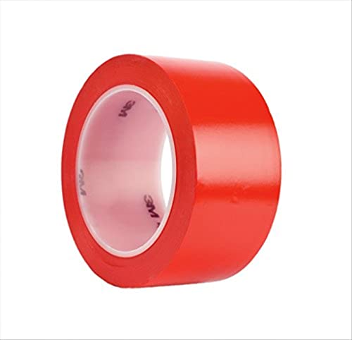 3M 471 Hochwertiges Weich-PVC-Klebeband, 19 mm x 33 m, Rot (48-er Pack)