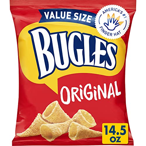 Bugles Original Crispy Corn Snacks, Family Size, Corn Chips, 14.5 oz