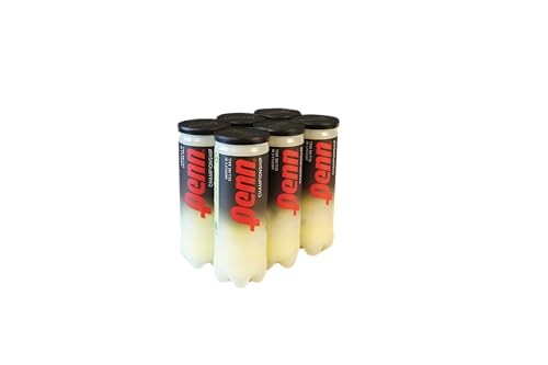 Penn Championship Extra Duty Felt Tennis Balls - 6 Cans, 18 Balls, Yellow