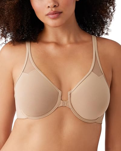 Wacoal womens Body By Wacoal Unlined Front Close Underwire Racerback Bra, Toast, 38DD