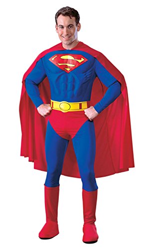 Rubie's Costume Co Adult Deluxe Muscle Chest Superman Costume, As Shown, Medium