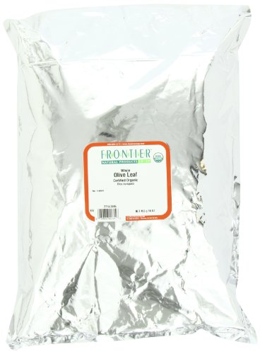 Frontier Co-op Organic Whole Olive Leaf, 1 Bulk Bag - All Natural Dried Olive Leaves, Great for Olive Leaf Tea, Baking, and More - Kosher, Non-GMO