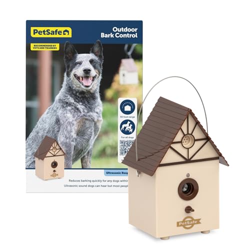 PetSafe Outdoor Ultrasonic Bark Control - Viral on TikTok - No Barking Deterrent for All Dog Sizes - Up to 1/4 Acre Coverage - Weatherproof - Great for Backyards - Bird House Design
