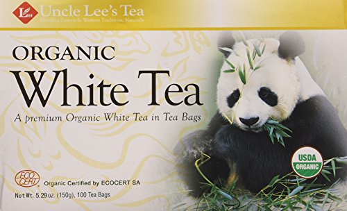 Uncle Lee’s Organic White Tea - Premium Tea for Everyday Wellness, Low Caffeine, Antioxidant-Rich White Tea Bags, Individually Wrapped, 100 Count