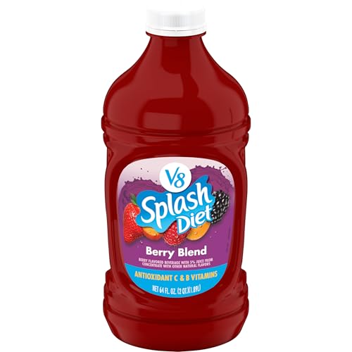 V8 Splash Diet Berry Blend Flavored Juice Beverage, 64 fl oz Bottle