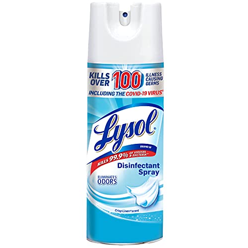 Lysol Sanitizing and Antibacterial Spray for Disinfecting &amp; Deodorizing, Crisp Linen, 12.5 Fl OzThe Original Disinf