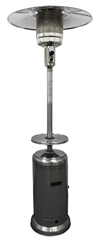 Hiland HLDS01-W-BS 48000 BTU Propane Patio Heater with Wheels and Table