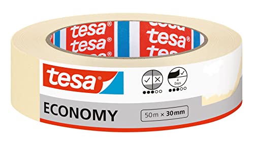 (-25%) tesa Malerband ECONOMY - Hellbeige - 50 m x 30 mm