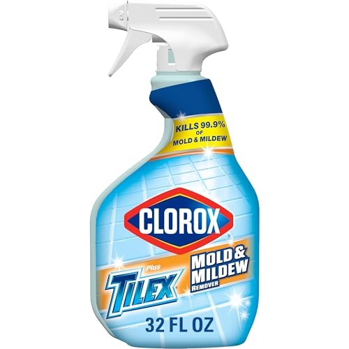 Clorox Plus Tilex Mold and Mildew Remover with Bleach, Spray Bottle, 32 Fl Oz (Package May Vary)