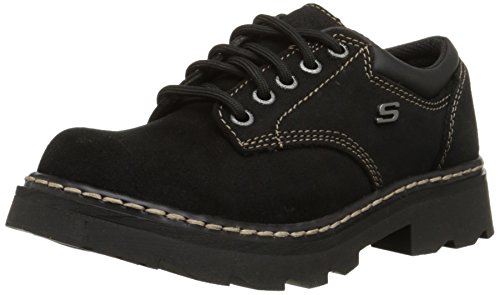 Skechers womens Parties - Mate Oxford, Black Scuff Resistant Leather, 8 US