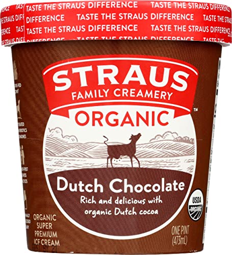 Straus Family Creamery, Organic Dutch Chocolate Ice Cream, 1 16 oz (Frozen)