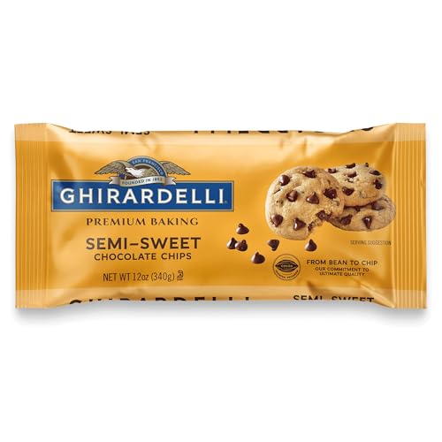 GHIRARDELLI Semi-Sweet Chocolate Premium Baking Chips, Chocolate Chips for Baking, 12 OZ Bag