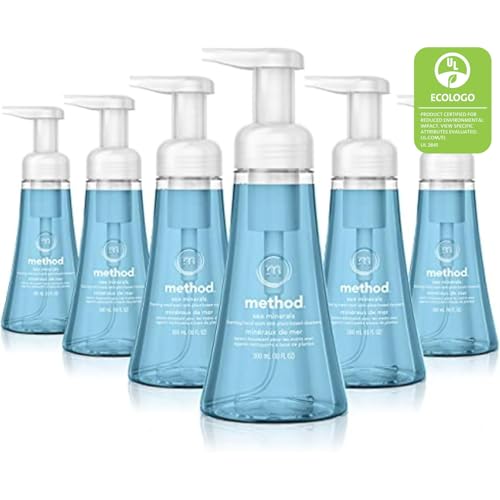 Method Foaming Hand Soap, Sea Minerals, Paraben and Phthalate Free, Biodegradable Formula, 10 Fl Oz (Pack of 6)