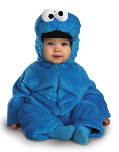 Sesame Street Cookie Monster Deluxe Two-Sided Plush Jumpsuit Costume (12-18 Months), Blue