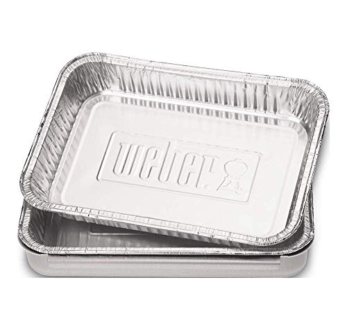 Weber Aluminum Drip Pans, Compatible with Weber Gas Grills, Small, Set of 10