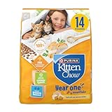 Purina Kitten Chow Year One Essentials with Real Chicken High-Protein Complete and Balanced Dry Kitten Food with Essential Nutrients - 14 lb. Bag