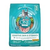 Purina ONE Sensitive Stomach, Sensitive Skin, Natural Dry Cat Food, +Plus Sensitive Skin and Stomach Formula - 16 lb. Bag