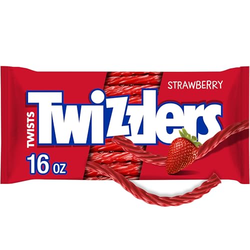 TWIZZLERS Twists Strawberry Flavored Licorice Style, Chewy Candy Bag, 16 oz