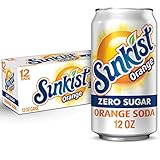 Sunkist Zero Sugar, 12 pk 12 oz cans