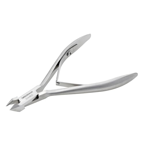 Tweezerman Rockhard Stainless Steel Cuticle Nipper, 1/2 Jaw