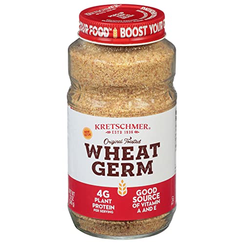 Kretschmer Original Toasted Wheat Germ, 4g Plant Protein Per Serving, 12 Oz Jar