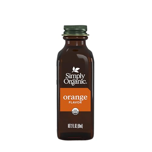 Simply Organic Orange Flavor, 2 Ounce Glass Jar, Tart Citrus Flavor for Desserts, Smoothies, Tea, and More