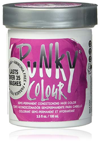 Punky Flamingo Pink Semi Permanent Hair Color - Vegan & Cruelty-Free Conditioning Hair Dye, Lasts Up to 35 Washes, 3.5 fl oz
