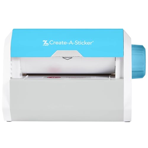 Xyron Create-a-Sticker, 5" Sticker and Label Maker Machine for Small Business and DIY Crafts, Includes Permanent Adhesive, Pre-Loaded (0501-05-10A)