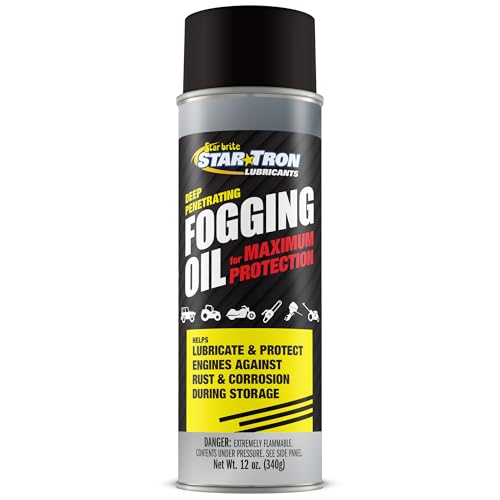STAR BRITE Deep Penetrating Fogging Oil – Maximum Rust & Corrosion Protection for All Engines in Seasonal or Long-Term Storage - 12 OZ Spray (084812)