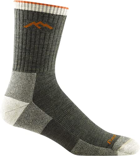 Darn Tough Men's Hiker Micro Crew Midweight Hiking Socks (Style 1466) - Olive, Large